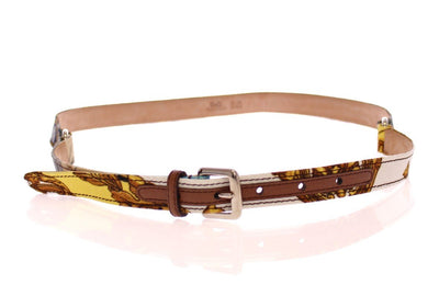 Multicolor Leather Printed Belt