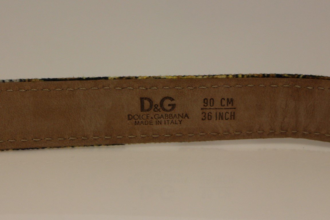 Multicolor Leather Printed Belt