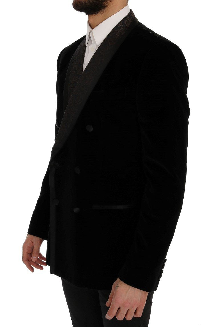 Black Velvet Roses Floral Blazer