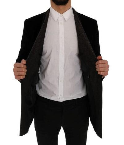Black Velvet Roses Floral Blazer