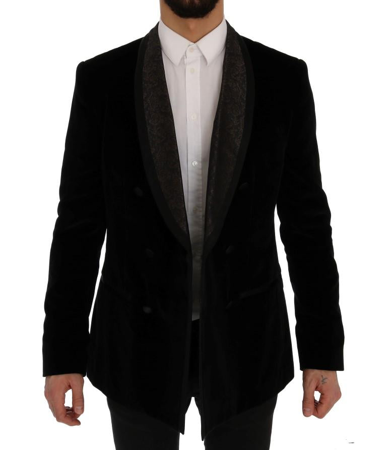 Black Velvet Roses Floral Blazer