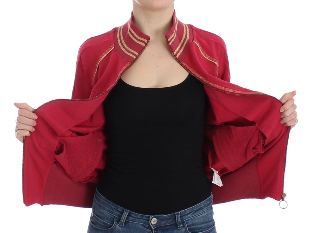 Pink Mock Zip Cardigan Sweatshirt Sweater