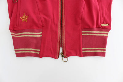 Pink Mock Zip Cardigan Sweatshirt Sweater