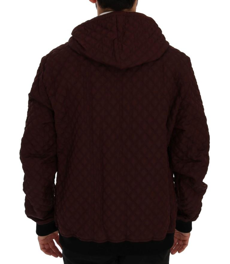 Bordeaux Quilted Hooded Jacket
