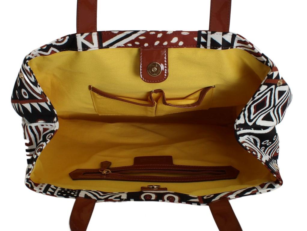 Brown Black Strass Hand Shopping Tote Bag