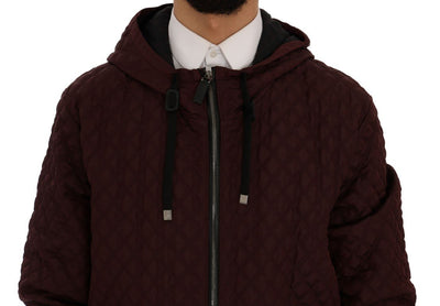 Bordeaux Quilted Hooded Jacket