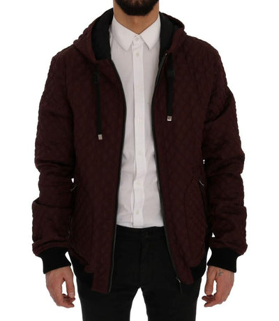 Bordeaux Quilted Hooded Jacket