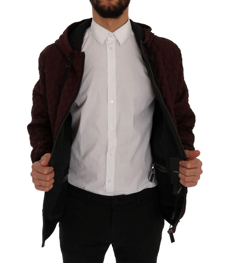 Bordeaux Quilted Hooded Jacket