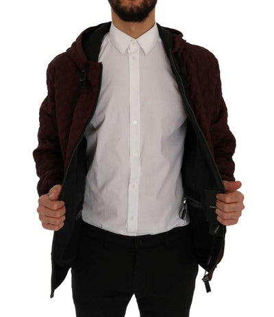 Bordeaux Quilted Hooded Jacket