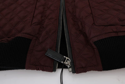 Bordeaux Quilted Hooded Jacket