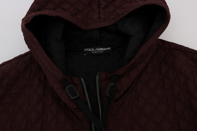Bordeaux Quilted Hooded Jacket