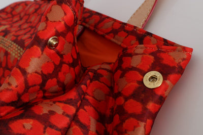 Red Orange Leopard Hand Shopping Tote Bag