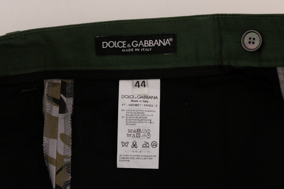 Gray Leaves Print Cotton Pants