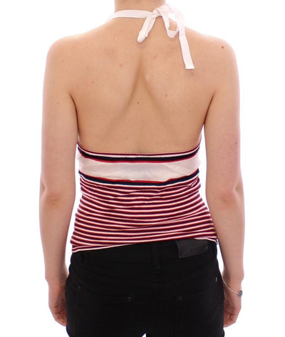 Multicolor Cotton Halterneck Top
