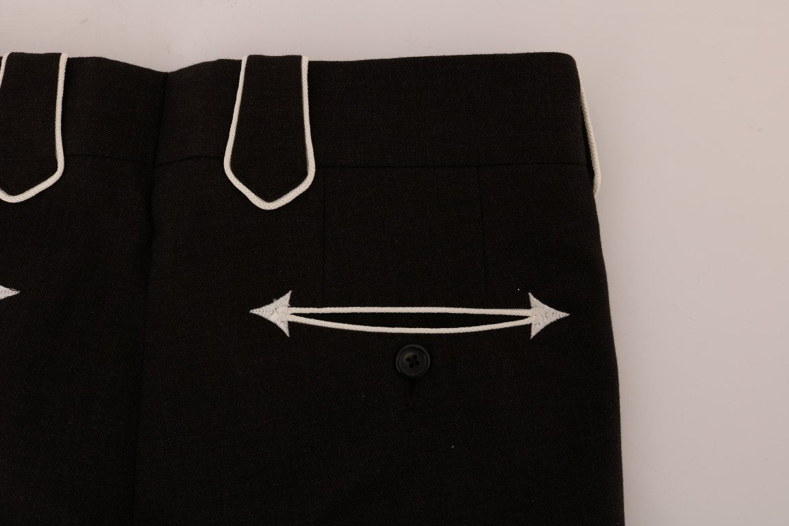 Dark Gray Wool Cotton Dress Pants