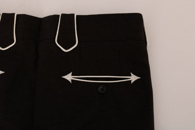 Dark Gray Wool Cotton Dress Pants