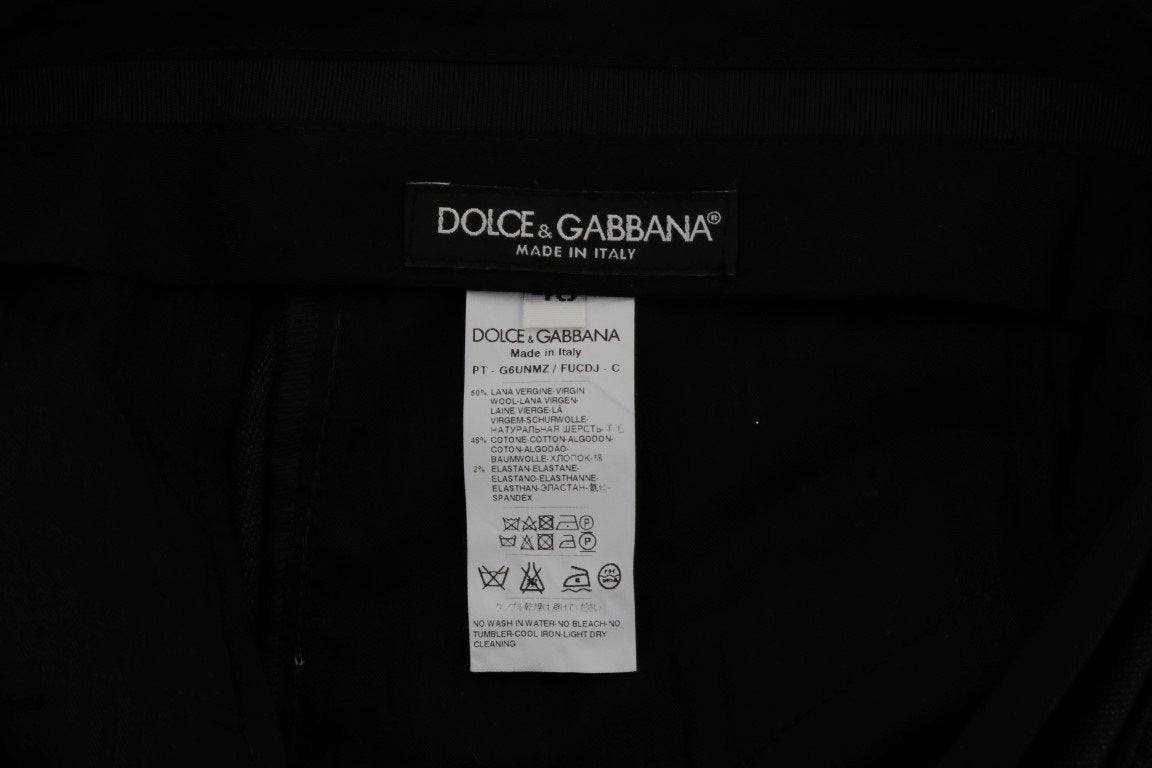 Dark Gray Wool Cotton Dress Pants