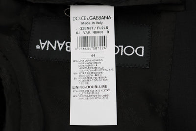 Black Wool Silk Blazer Tailcoat