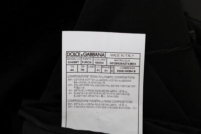 Black Brocade Double Breasted Slim Suit