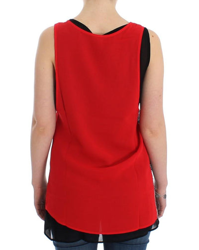 Black sleeveless top
