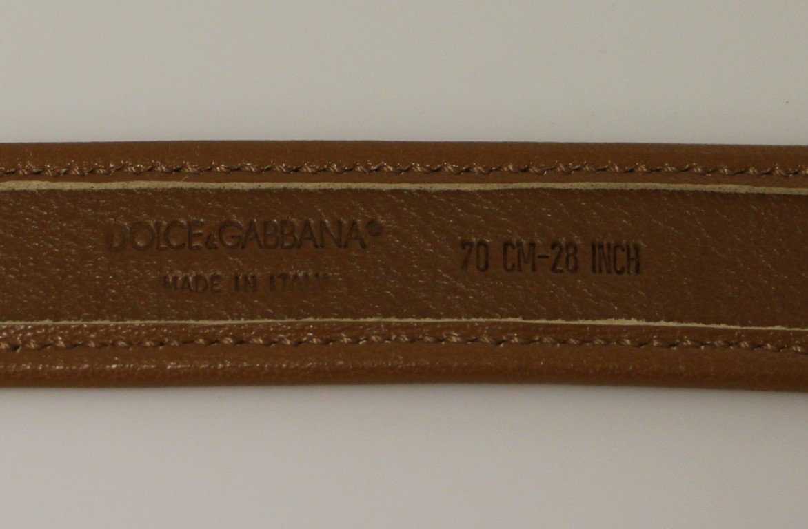Green Leopard Leather Logo Belt