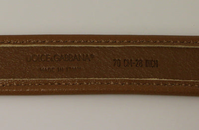 Green Leopard Leather Logo Belt