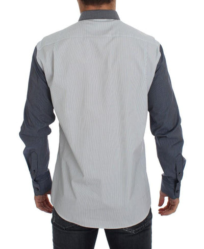 Blue cotton stretch shirt