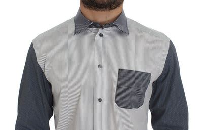 Blue cotton stretch shirt