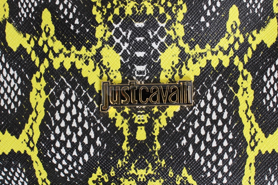 Multicolor Yellow Snakeprint Shopping Tote Bag