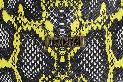 Multicolor Yellow Snakeprint Shopping Tote Bag