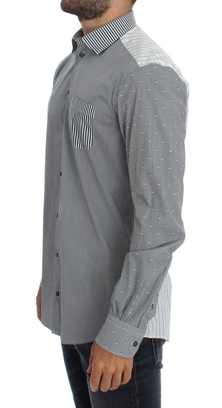 Gray cotton stretch shirt