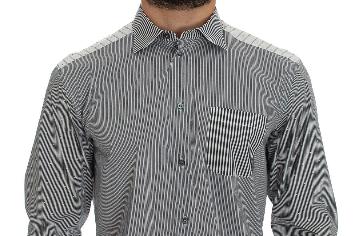 Gray cotton stretch shirt