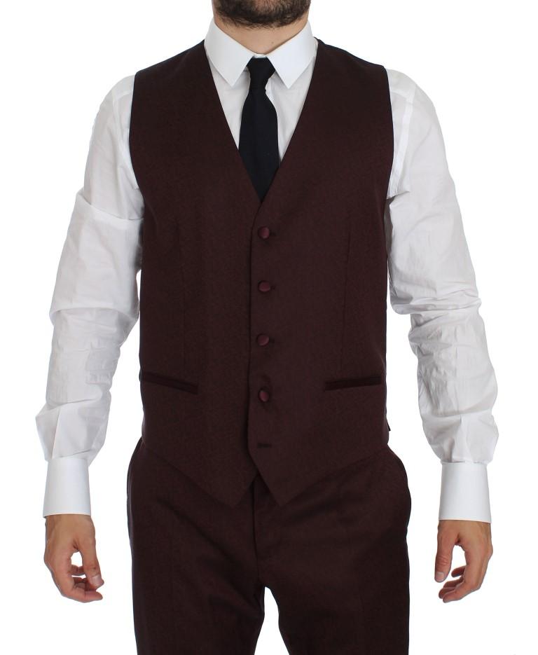 Bordeaux 3 Piece Slim Fit Suit Tuxedo
