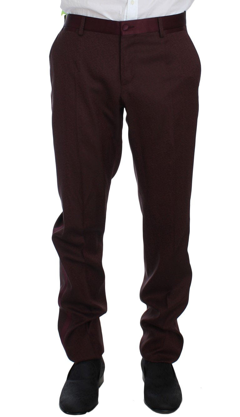 Bordeaux 3 Piece Slim Fit Suit Tuxedo