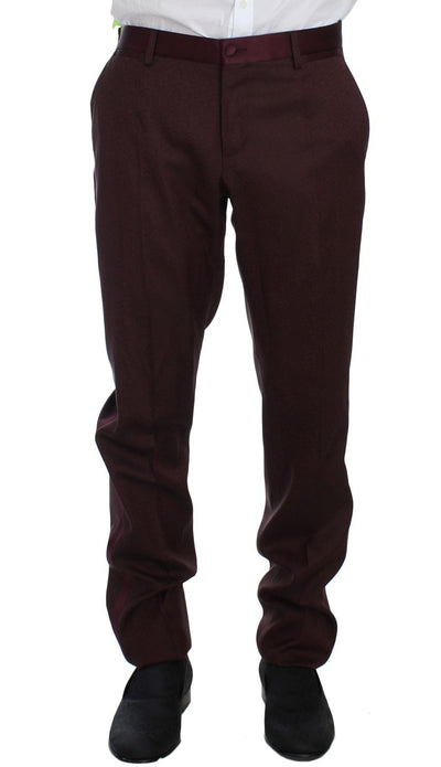 Bordeaux 3 Piece Slim Fit Suit Tuxedo