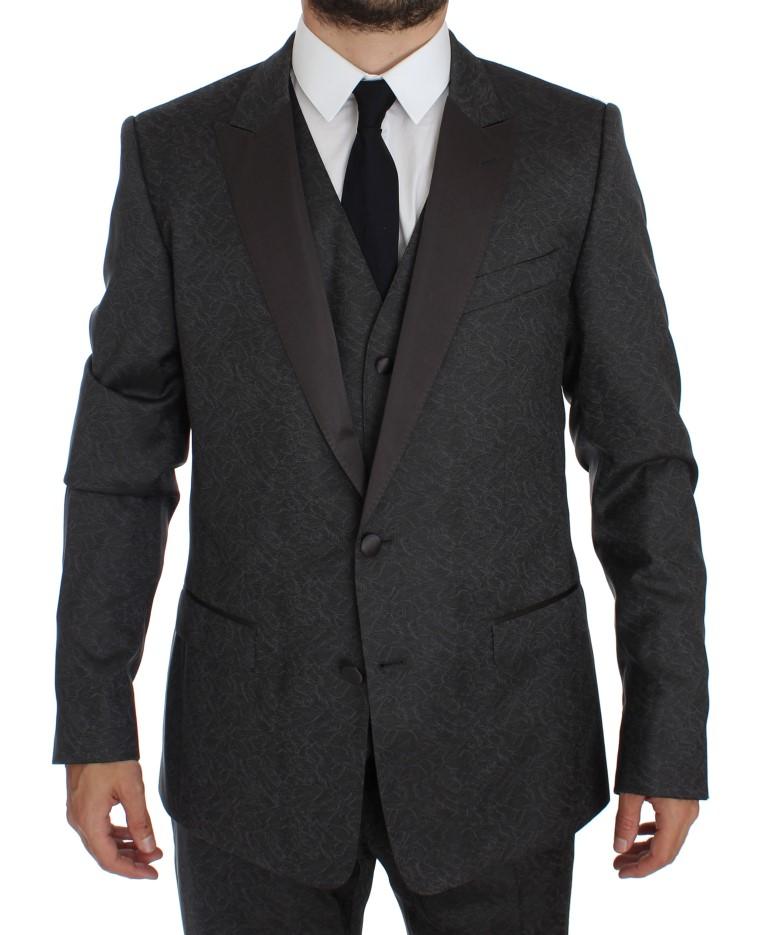 Gray MARTINI 3 Piece Slim Fit Suit Tuxedo