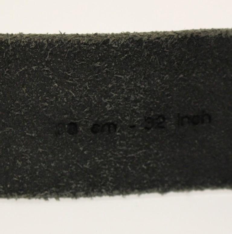 Black Leather Logo Belt