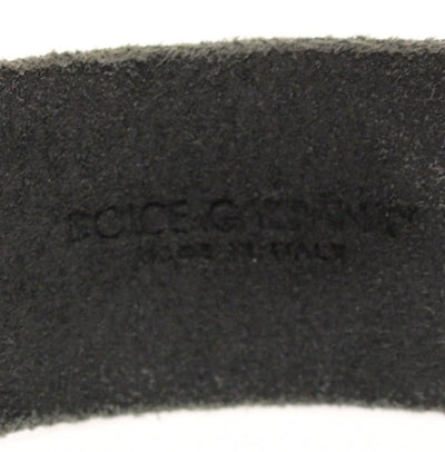 Black Leather Logo Belt