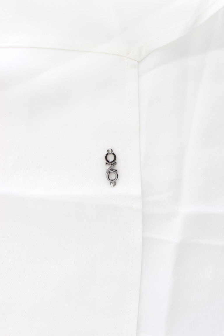 White sleeveless top