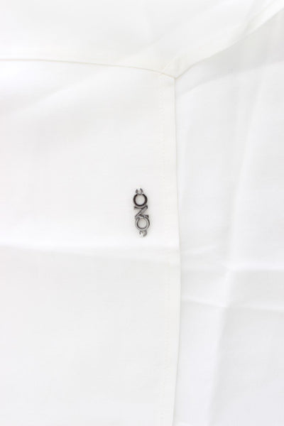 White sleeveless top