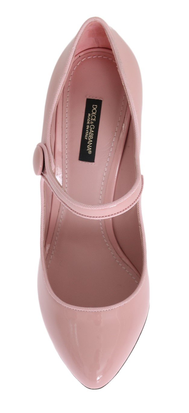 Pink Heels Mary Janes Leather Pumps