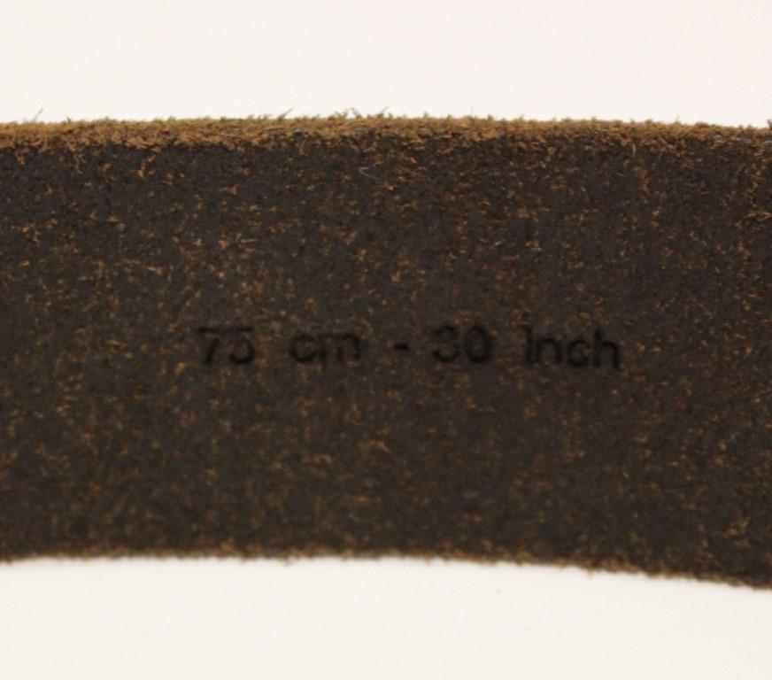 Brown Leather Logo Belt