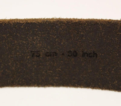 Brown Leather Logo Belt