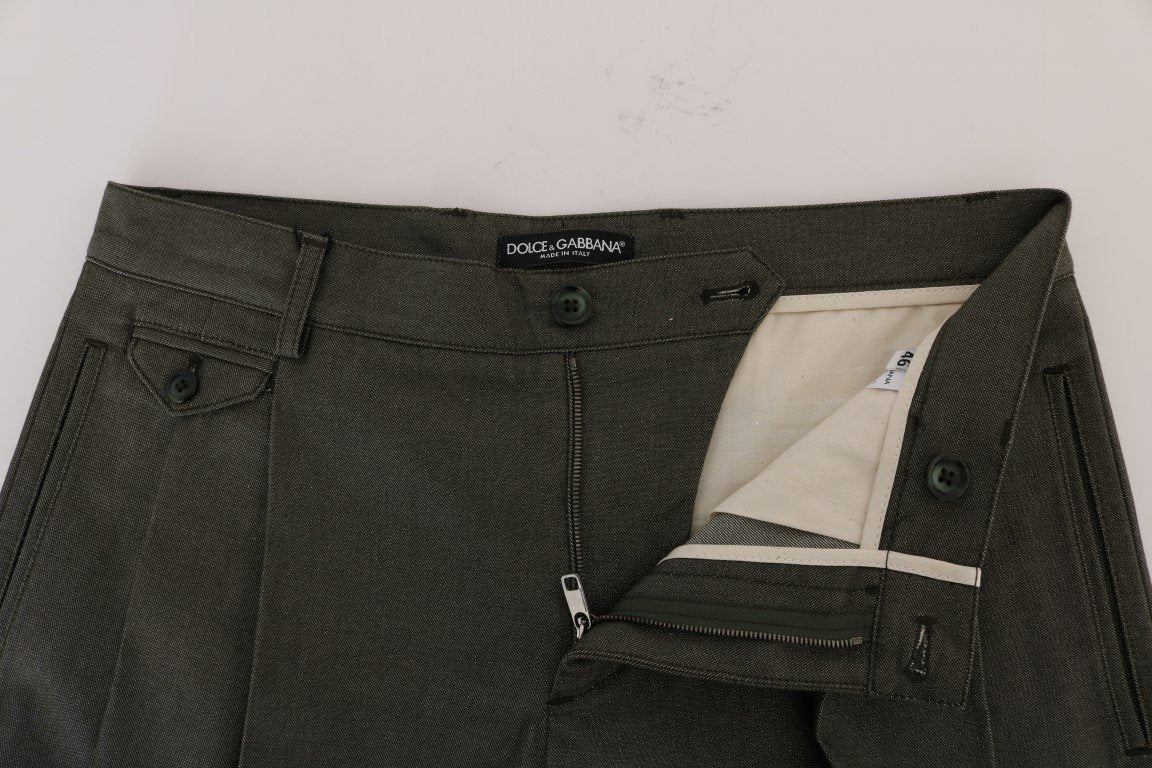 Gray Cotton Crown Shorts