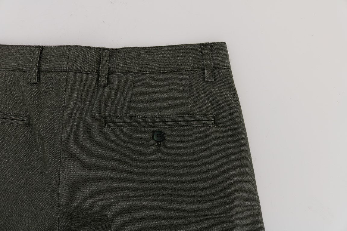 Gray Cotton Crown Shorts
