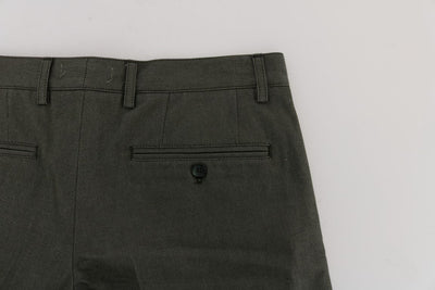 Gray Cotton Crown Shorts
