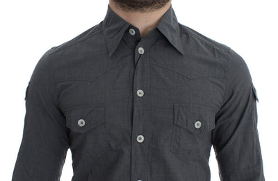 Gray Cotton SICILIA Regular Fit Casual Shirt