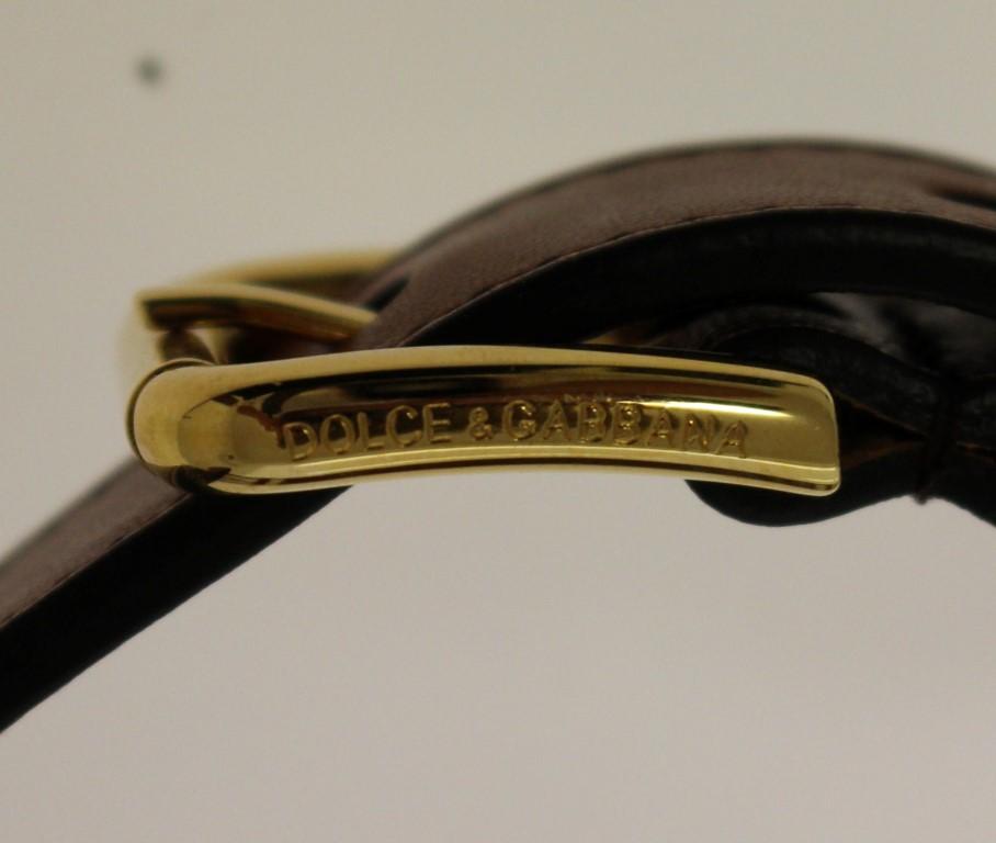 Brown Leather Logo Straw Belt
