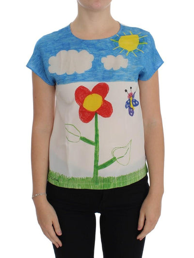 Multicolor MAMMA SARA Silk T-shirt