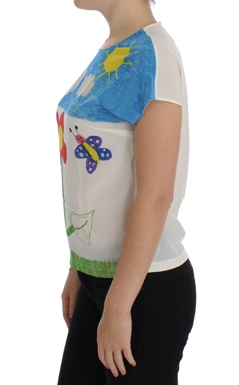 Multicolor MAMMA SARA Silk T-shirt